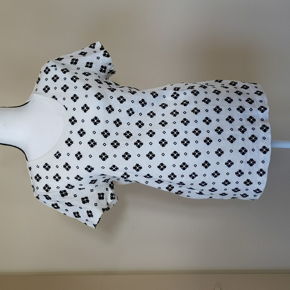 J. Crew Collector Tees Diamond SS T-shirt L Black White - Picture 1 of 13